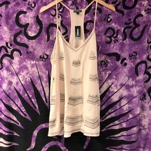 Brand NWT Express Lght. Cream pink racerback tank